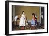 Girls Tending to Ladies-Silvestro Lega-Framed Giclee Print