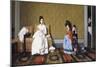 Girls Tending to Ladies-Silvestro Lega-Mounted Giclee Print