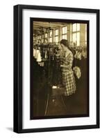 Girls Topping Stockings-Lewis Wickes Hine-Framed Photo