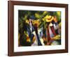 Girls Under the Trees-Auguste Macke-Framed Art Print