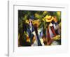 Girls Under the Trees-Auguste Macke-Framed Art Print