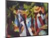 Girls Under the Trees-Auguste Macke-Mounted Art Print