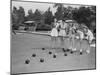 Girls Wait for the Final Bowl Before Adding up the Score-null-Mounted Photographic Print