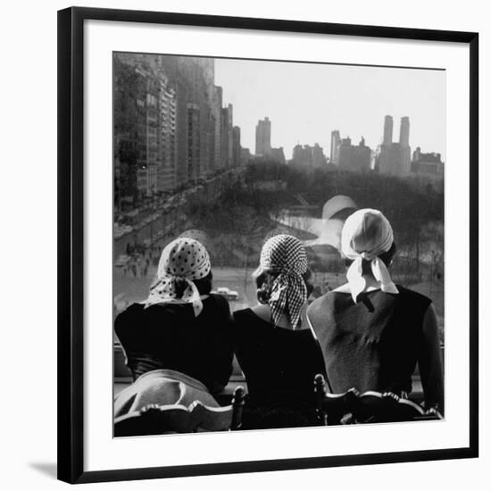 Girls Wearing Bandannas, Looking Out over Central Park-Gordon Parks-Framed Photographic Print