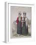 Girls Wearing Costume of Nantes, Circa 1845-null-Framed Giclee Print