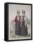 Girls Wearing Costume of Nantes, Circa 1845-null-Framed Stretched Canvas