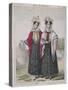 Girls Wearing Costume of Nantes, Circa 1845-null-Stretched Canvas