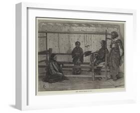 Girls Weaving Sarango in Java-Felix Regamey-Framed Giclee Print