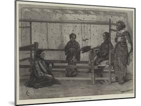 Girls Weaving Sarango in Java-Felix Regamey-Mounted Giclee Print