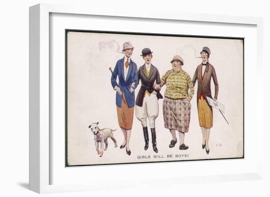 Girls Will be Boys: Equality of Dress-null-Framed Art Print