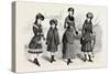 Girls' Winter Costumes, Fashion, 1882-null-Stretched Canvas
