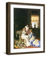 Girls with a Nest-Charles Baugniet-Framed Giclee Print