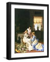 Girls with a Nest-Charles Baugniet-Framed Giclee Print