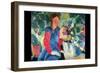 Girls with Fish Bell-Auguste Macke-Framed Art Print