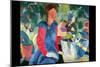 Girls with Fish Bell-Auguste Macke-Mounted Art Print