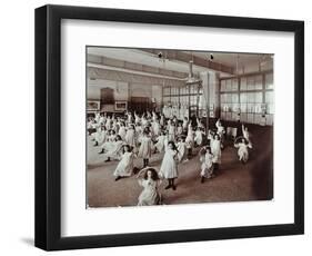 Girls with Hoops, Lavender Hill Girls School, Bermondsey, London, 1906-null-Framed Photographic Print