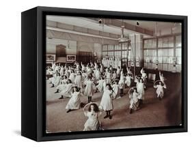 Girls with Hoops, Lavender Hill Girls School, Bermondsey, London, 1906-null-Framed Stretched Canvas