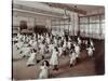 Girls with Hoops, Lavender Hill Girls School, Bermondsey, London, 1906-null-Stretched Canvas