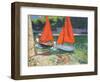 Girls with Sail Boats Looe, 2014-Andrew Macara-Framed Giclee Print