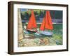 Girls with Sail Boats Looe, 2014-Andrew Macara-Framed Giclee Print