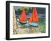 Girls with Sail Boats Looe, 2014-Andrew Macara-Framed Giclee Print