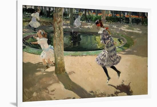 Girls with Skipping Ropes. Saltando a La Comba, 1907-Joaquín Sorolla y Bastida-Framed Giclee Print