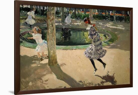 Girls with Skipping Ropes. Saltando a La Comba, 1907-Joaquín Sorolla y Bastida-Framed Giclee Print