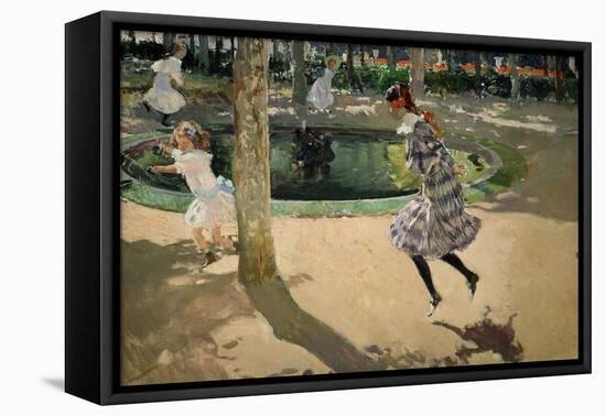 Girls with Skipping Ropes. Saltando a La Comba, 1907-Joaquín Sorolla y Bastida-Framed Stretched Canvas