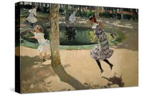 Girls with Skipping Ropes. Saltando a La Comba, 1907-Joaquín Sorolla y Bastida-Stretched Canvas