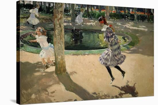 Girls with Skipping Ropes. Saltando a La Comba, 1907-Joaquín Sorolla y Bastida-Stretched Canvas