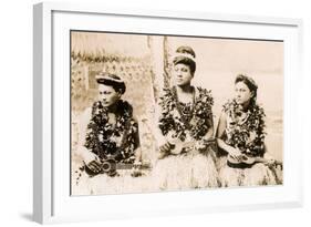 Girls with Ukuleles, Hawaii, Photo-null-Framed Art Print