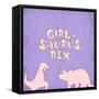 Girlsaurus Rex-Adebowale-Framed Stretched Canvas