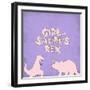 Girlsaurus Rex-Adebowale-Framed Art Print