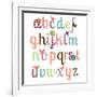 Girly Alphabet Set-Pink Pueblo-Framed Art Print