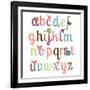 Girly Alphabet Set-Pink Pueblo-Framed Art Print