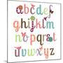 Girly Alphabet Set-Pink Pueblo-Mounted Art Print