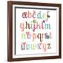 Girly Alphabet Set-Pink Pueblo-Framed Art Print