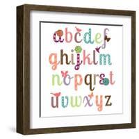 Girly Alphabet Set-Pink Pueblo-Framed Art Print