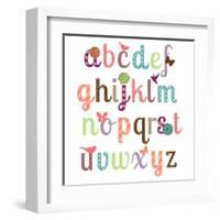 Girly Alphabet Set-Pink Pueblo-Framed Art Print