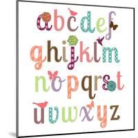 Girly Alphabet Set-Pink Pueblo-Mounted Art Print