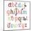 Girly Alphabet Set-Pink Pueblo-Mounted Art Print