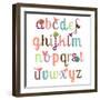 Girly Alphabet Set-Pink Pueblo-Framed Art Print