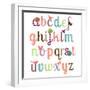 Girly Alphabet Set-Pink Pueblo-Framed Art Print