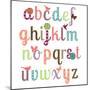 Girly Alphabet Set-Pink Pueblo-Mounted Art Print