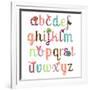 Girly Alphabet Set-Pink Pueblo-Framed Art Print