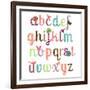 Girly Alphabet Set-Pink Pueblo-Framed Art Print