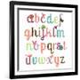 Girly Alphabet Set-Pink Pueblo-Framed Art Print