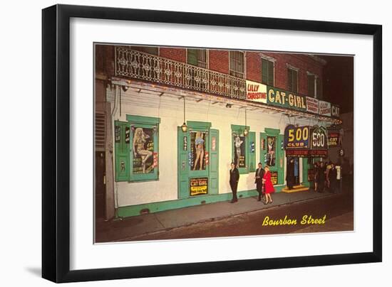 Girly Bar, Bourbon Street, New Orleans, Louisiana-null-Framed Art Print