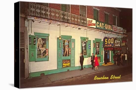 Girly Bar, Bourbon Street, New Orleans, Louisiana-null-Stretched Canvas