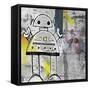 Girly Grunge Robot-Roseanne Jones-Framed Stretched Canvas